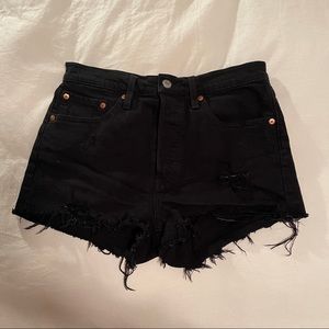 Levi’s Black Jean Shorts